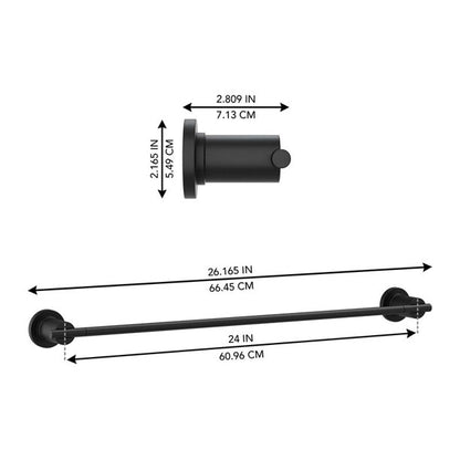 Ellen DeGeneres Tossana 24-in Towel Bar – Matte Black, 2014ATB-24-122, FINAL PRICE: $15.99 + Tax