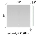 Hera 36x30 Frameless LED Mirror MA033630T