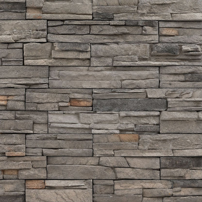 ** PER BOX ** Denali Gray (Terrado) Stacked Stones (Flats)  9x19.5, 38.1 mm, 45.20 lbs, 10pcs, 6sf, CLEARANCE PRICE: $3.33/sf, $19.99/box + Tax, Loc: MT15-E
