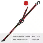 Husky 16 ft. 1.25 in. Ratchet Straps with S-Hook (Tie-Down), FINAL PRICE: $7.50 + Tax