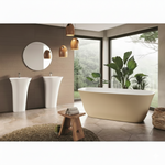 Acquabella Cristallo Center Drain 67x29 Freestanding Bathtub in Snow White and Brown, CB6729MBNW, Retail: $10,000.00, FINAL PRICE: $1,499.99 + TAX