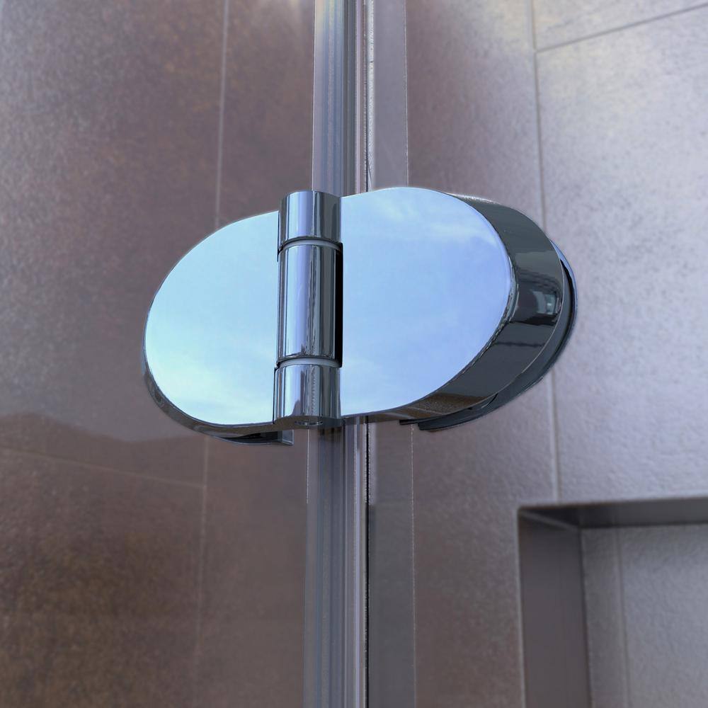 DreamLine Aqua Fold 36 in. x 58 in. Frameless Hinged Tub Door in Chrome, SHDR-3636580-01