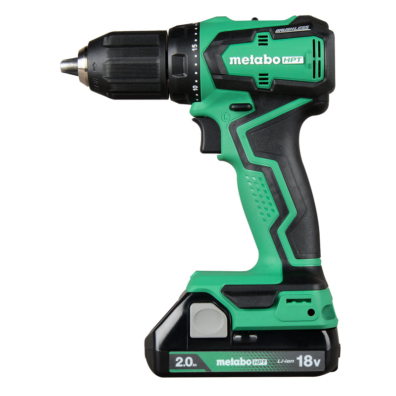 Metabo HPT 18-volt 1/2-in Keyless Brushless Cordless Drill (2-Batteries Included, Charger Included and Hard Case included) DS18DDXS *HD2403, MSRP: $129.00, [FB032] - FINAL: