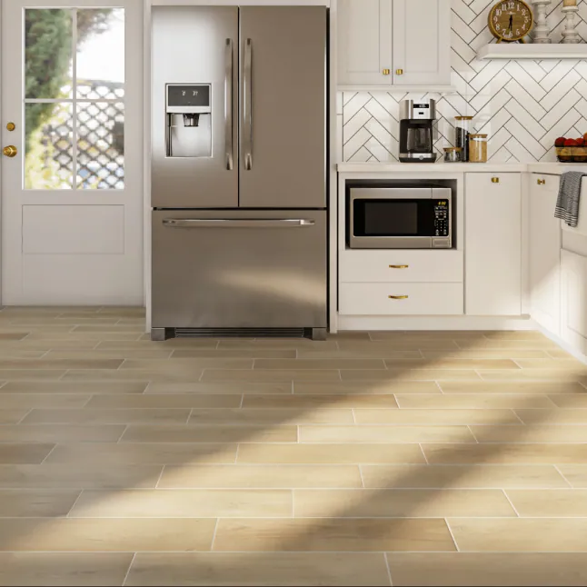 STAINMASTER Ferndale Oak 6-in x 24-in Matte Porcelain Wood Look Floor and Wall Tile, 8 mm, 15 pcs, 50.40 lbs, 15 sf, SM43624XTMTLW  #918693  *JR2510, Retail: $1.99/sf, $29.85/box, FINAL PRICE: $1.29/sf, $19.35/bx + TAX