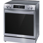 Frigidaire Gallery 30-in Glass Top 5 burners 6.2-cu ft Air Fry Convection Oven Slide-In Electric Range ( Fingerprint Resistant Stainless Steel )