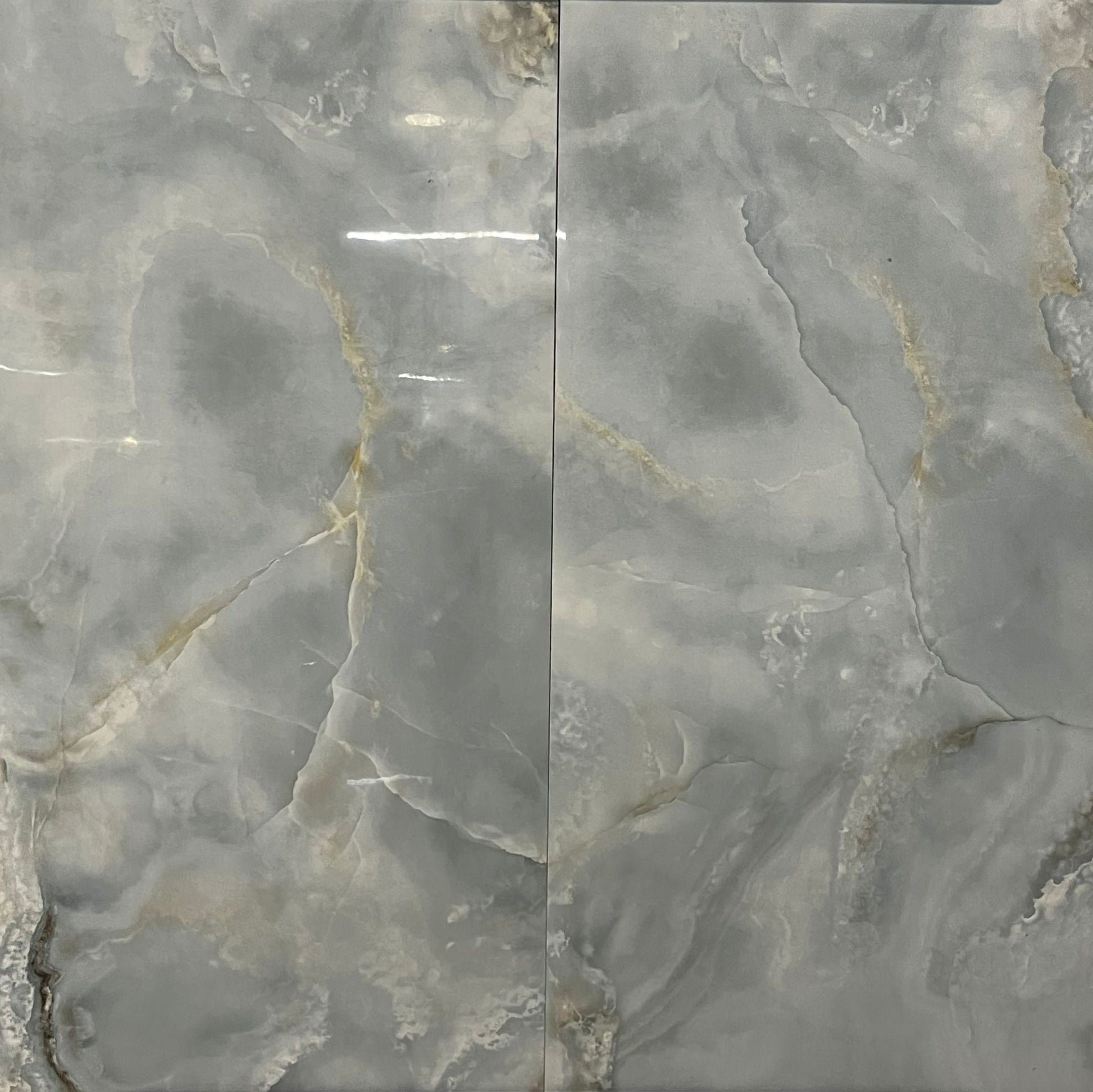 Blue Agate Onyx  24x48 Polished Tile, 9mm, 2pcs, 60lbs, 15.5sf, FINAL PRICE: $1.99/sf, $15.43/pc, $30.85/bx + Tax