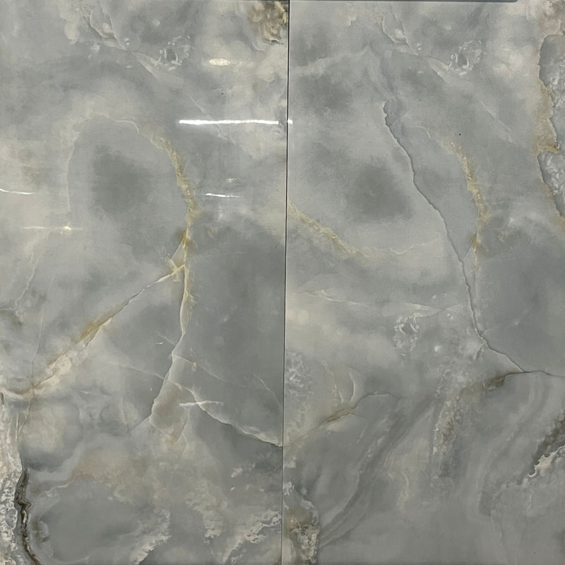 Blue Agate Onyx  24x48 Polished Tile, 9mm, 2pcs, 60lbs, 15.5sf, FINAL PRICE: $1.99/sf, $15.43/pc, $30.85/bx + Tax