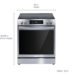 Frigidaire Gallery 30-in Glass Top 5 burners 6.2-cu ft Air Fry Convection Oven Slide-In Electric Range ( Fingerprint Resistant Stainless Steel )