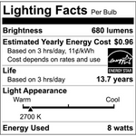 EcoSmart 65-Watt Equivalent BR30 Dimmable Energy Star LED Flood Light Bulb Soft White (6-Pack), 1006248286 *HD2509, Retail: $22.48, FINAL PRICE: $11.99 + TAX
