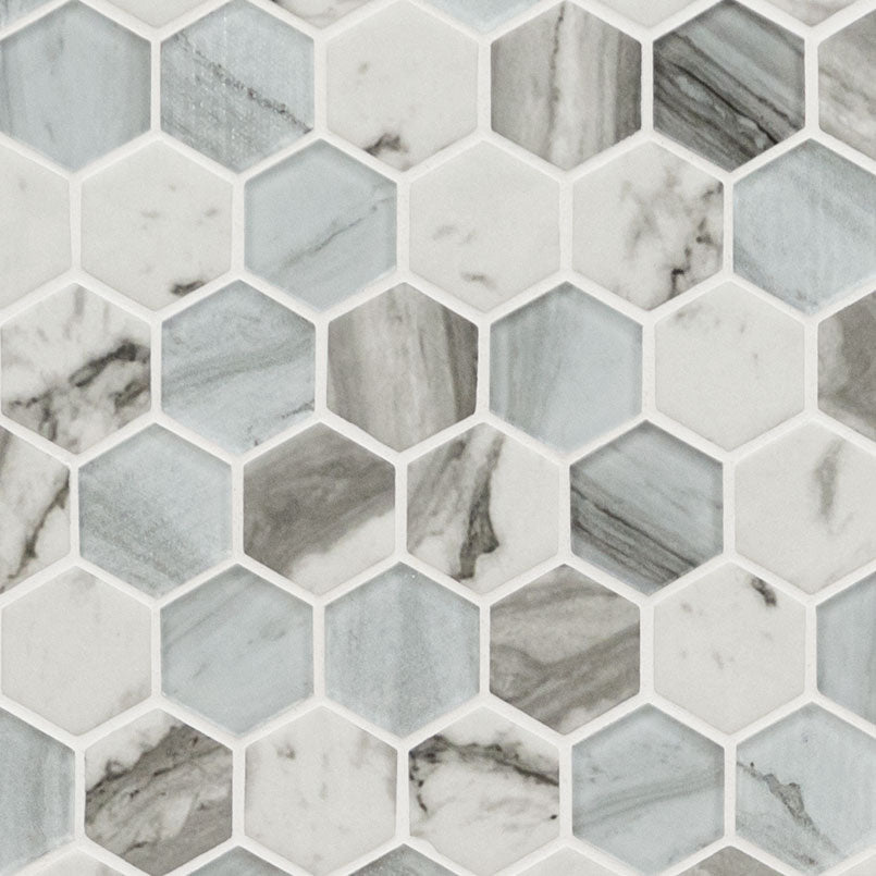 Esperanza 2-in Hexagon 12x12 Mosaic,14.55sf, 15 pcs, 45 lbs, FINAL PRICE: $6.99/pc, $102.26/box + Tax