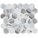 Esperanza 2-in Hexagon 12x12 Mosaic,14.55sf, 15 pcs, 45 lbs, FINAL PRICE: $6.99/pc, $102.26/box + Tax