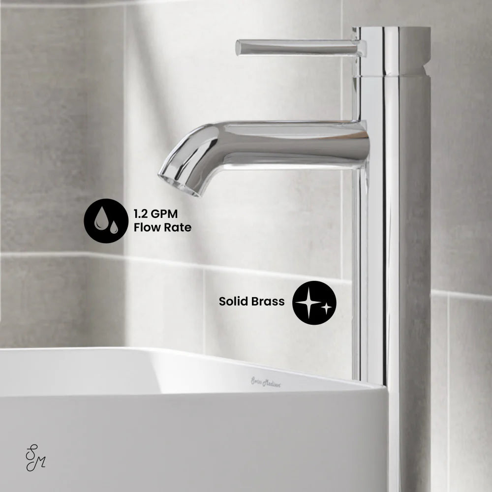 Swiss Madison  Ivy Vessel Faucet in Polished Chrome, SM-BF61C, MSRP: $165.35, FINAL  PRICE: $59.99 + TAX