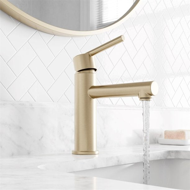 Ellen DeGeneres Tossana 4-in Single Handle Bath Faucet – Brushed Bronze, 2014FA-01-123, FINAL PRICE: $59.99 + Tax