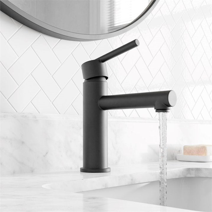 Ellen DeGeneres Tossana 4-in Single Handle Bath Faucet – Matte Black, 2014FA-01-122, FINAL PRICE: $59.99 + Tax