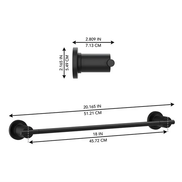 Ellen DeGeneres Tossana 18-in Towel Bar –Matte Black, 2014ATB-18-122, FINAL PRICE: $19.99 + Tax