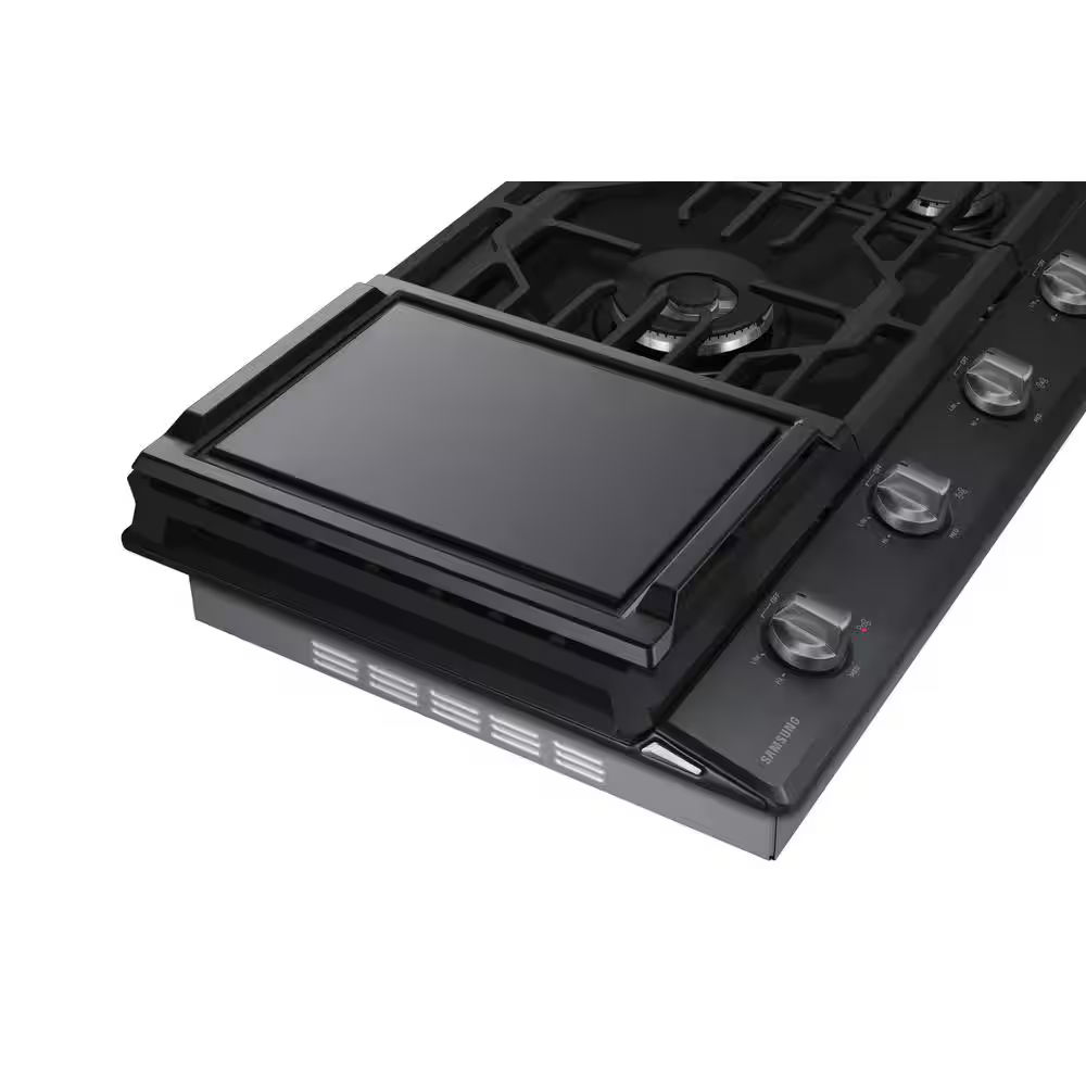 Samsung 36-in 5 burners Black Stainless Steel Gas Cooktop (Griddle Included), NA36N6555TG *JR2510, Retail: $1,849.00, FINAL PRICE: $799.99 + TAX
