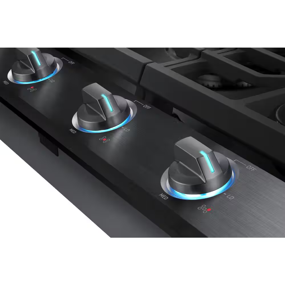 Samsung 36-in 5 burners Black Stainless Steel Gas Cooktop (Griddle Included), NA36N6555TG *JR2510, Retail: $1,849.00, FINAL PRICE: $799.99 + TAX