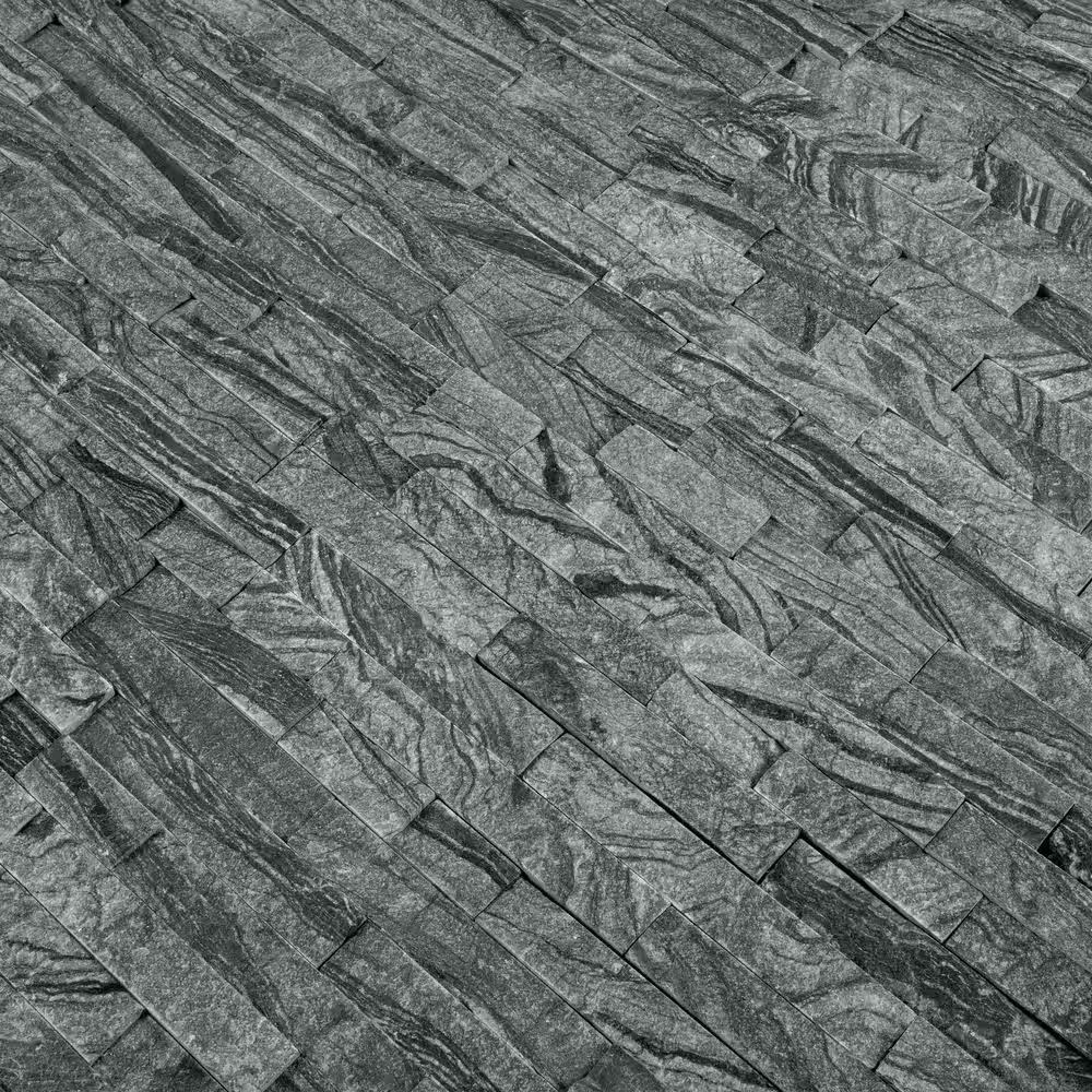 Glacial Black Splitface Marble 6x24 Ledger Panel, LPNLMGLABLK624, 12mm -18mm, 6pcs, 42.84 lbs, 6sf, FINAL PRICE: $2.50/pc, $2.50/sf, $15.00/bx + Tax