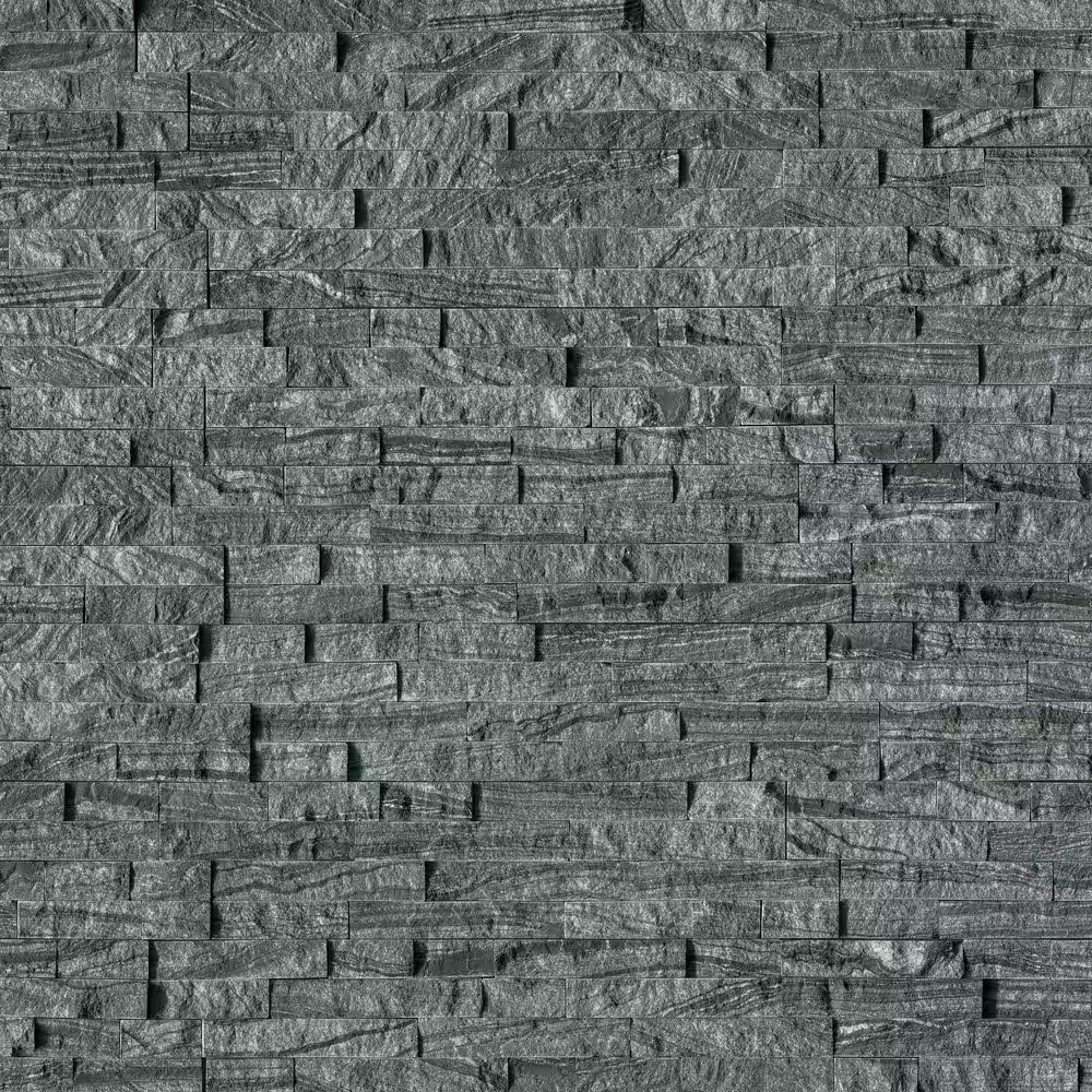 Glacial Black Splitface Marble 6x24 Ledger Panel, LPNLMGLABLK624, 12mm -18mm, 6pcs, 42.84 lbs, 6sf, FINAL PRICE: $2.50/pc, $2.50/sf, $15.00/bx + Tax