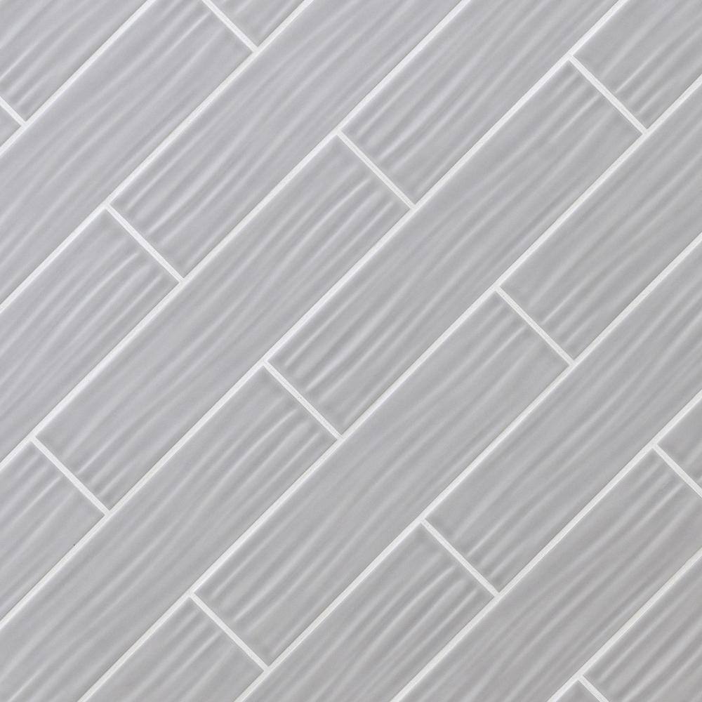 Gray Riptide 4x16 Matte Subway Ceramic Wall Tile, NHDGRARIP4X16, 6.3mm, 40pcs, 49.6 lbs, 17.76sf, Retail: $1.80sf // $31.99 bx, FINAL PRICE: $0.99/sf, $17.58/bx + Tax