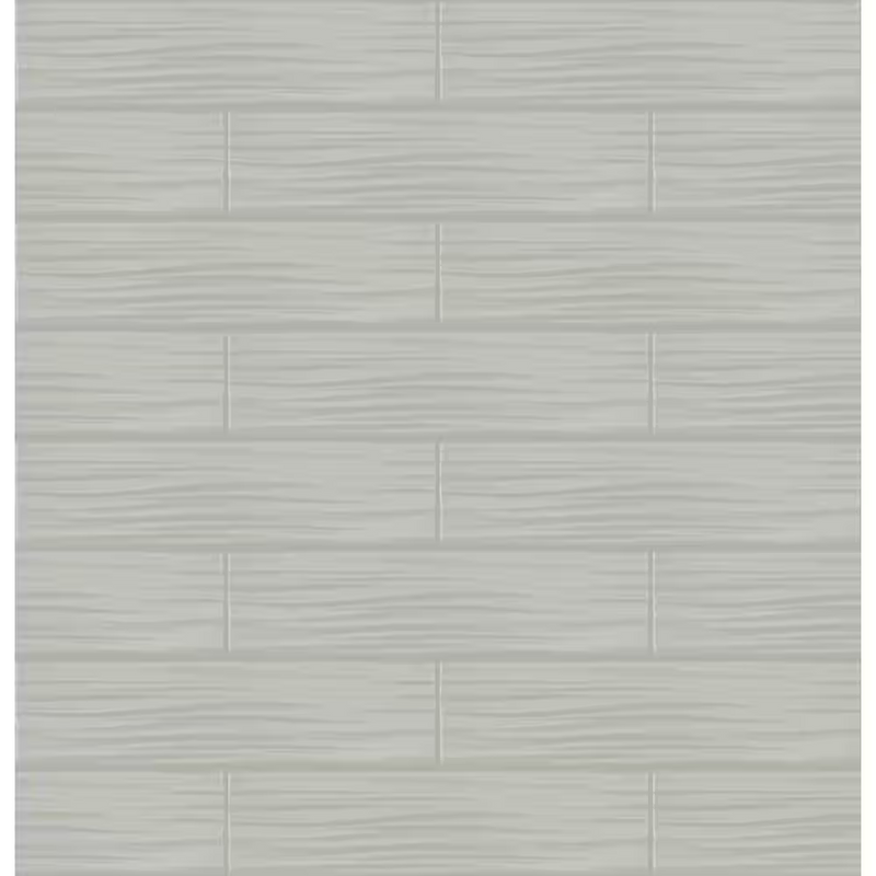 Gray Riptide 4x16 Matte Subway Ceramic Wall Tile, NHDGRARIP4X16, 6.3mm, 40pcs, 49.6 lbs, 17.76sf, Retail: $1.80sf // $31.99 bx, FINAL PRICE: $0.99/sf, $17.58/bx + Tax