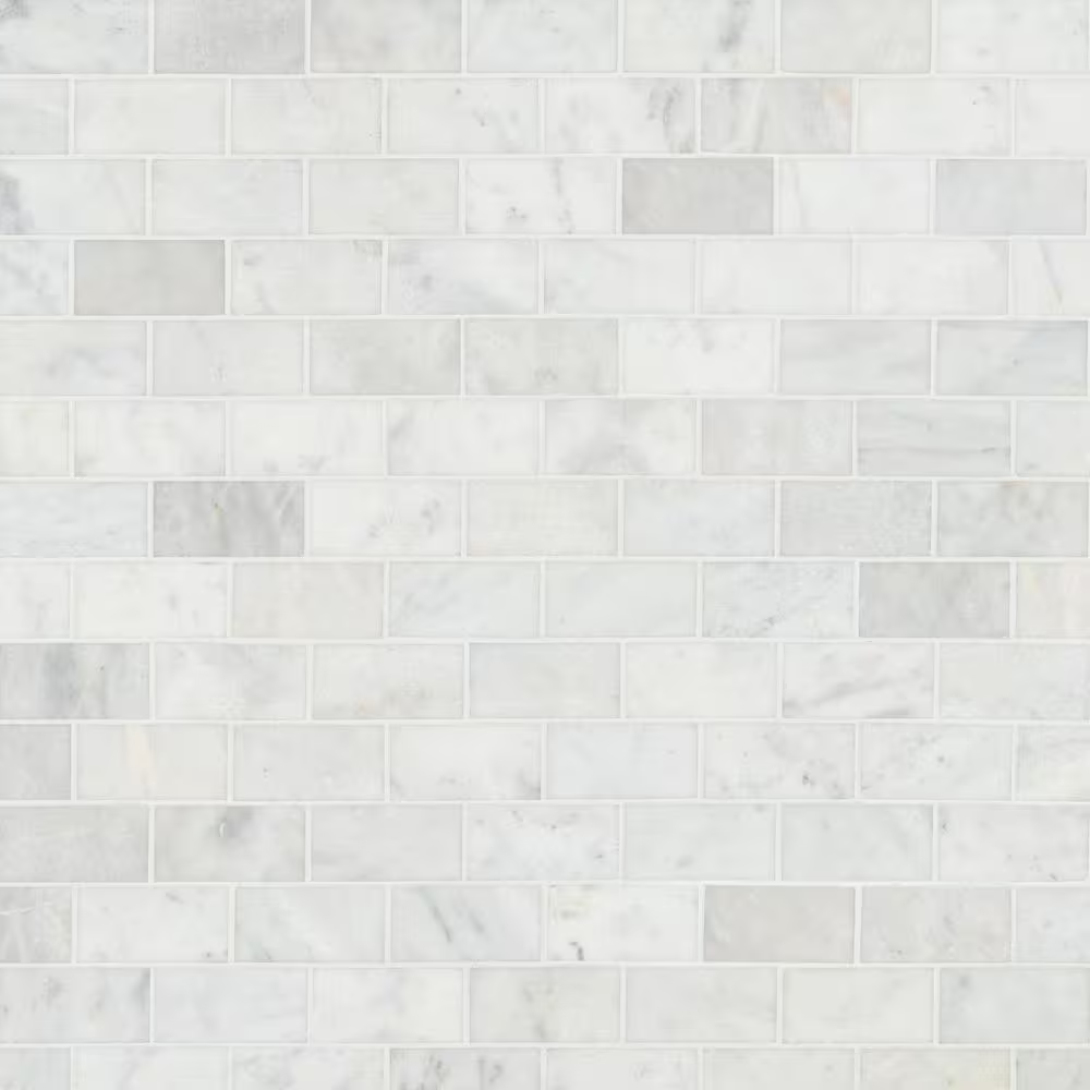 Greecian White 3x6 Polished White Marble Subway Floor and Wall Tile, THDW1-T-GRE-3x6, 1sf, 8 pcs, 10mm, 6 lbs, FINAL PRICE: $3.99/sf, $3.99/box + Tax