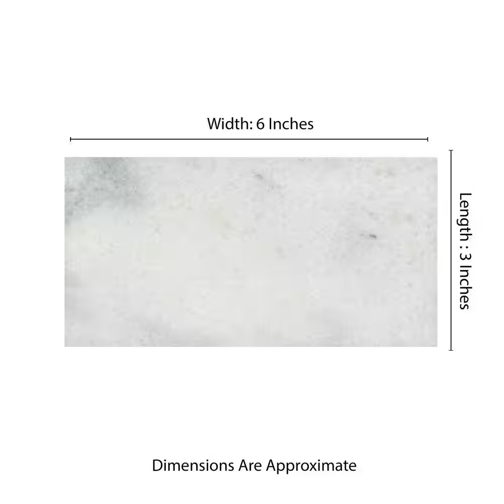 Greecian White 3x6 Polished White Marble Subway Floor and Wall Tile, THDW1-T-GRE-3x6, 1sf, 8 pcs, 10mm, 6 lbs, FINAL PRICE: $3.99/sf, $3.99/box + Tax