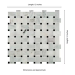 Greecian White Basketweave 12x12 Polished Marble Mosaic, SMOT-GRE-BWP, 10sf, 10 pcs, 30 lbs, FINAL PRICE: $7.99/pc, $79.9/box + Tax