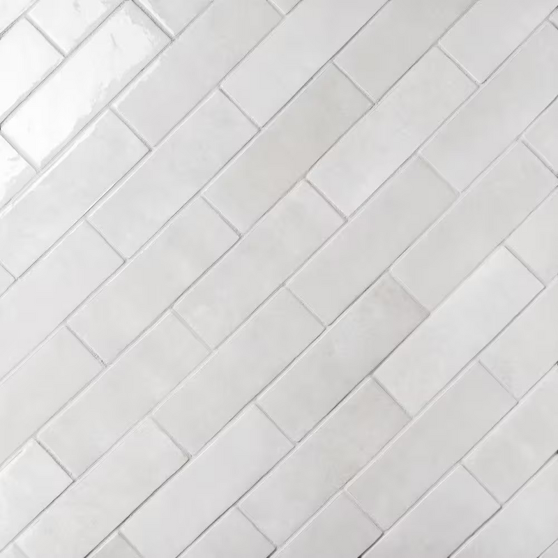 **PER BOX** Gray Zellige Polished 2x8 Subway Tile, , mm, 38pcs,  lbs, 5.38sf, Retail: , FINAL PRICE: $0.99/sf, $5.33/bx + Tax