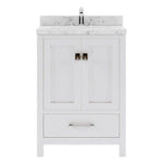 Caroline Avenue 24-in White Undermount Single Sink Bathroom Vanity with Cultural Marble Top, GS-50024-CMSQ-WH, MSRP: $839.00, Final Price: $499.00 + Tax