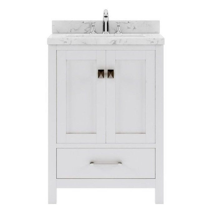 Caroline Avenue 24-in White Undermount Single Sink Bathroom Vanity with Cultural Marble Top, GS-50024-CMSQ-WH, MSRP: $839.00, Final Price: $499.00 + Tax