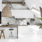 Harlow Chevron 12x12 Glass/Stone/Metal Mesh-Mounted Mosaic Wall Tile, SMOT-SGLSMT-HARCHE8MM, 10sf, 10 pcs, mm, 45 lbs, FINAL PRICE: $12.99/pc, $129.90/box + Tax