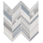 Harlow Chevron 12x12 Glass/Stone/Metal Mesh-Mounted Mosaic Wall Tile, SMOT-SGLSMT-HARCHE8MM, 10sf, 10 pcs, mm, 45 lbs, FINAL PRICE: $12.99/pc, $129.90/box + Tax