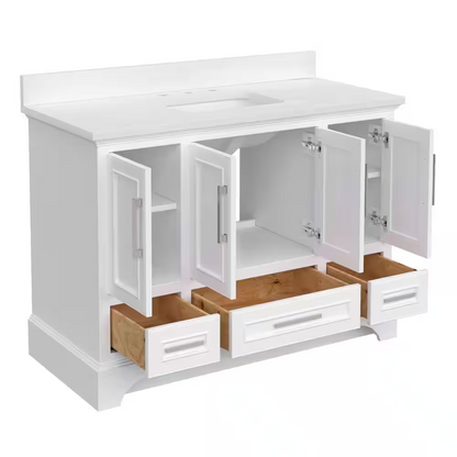 Home Decorators Lareda 48-in White Undermount Single Sink Vanity with White Engineered Stone Top, 3206VA-48-201-901-UM, FINAL PRICE: $499.99 + Tax