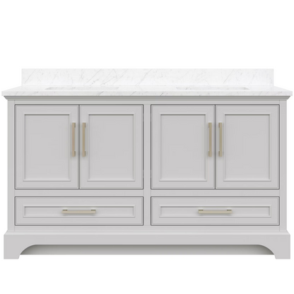 Home Decorators Lareda 60-in White Undermount Double Sink Vanity with Engineered Carrara Marble Top, 3206VA-60-201-925-UM, FINAL PRICE: $639.99 + Tax