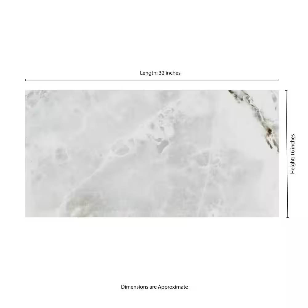 Hornbill Gray 16x32 Polished Porcelain Onyx Look Floor and Wall Tile, NHDHORN1632P, 14.2sf, 4 pcs, 9.9mm, 56 lbs, FINAL PRICE: $1.49/sf, $21.16/box + Tax