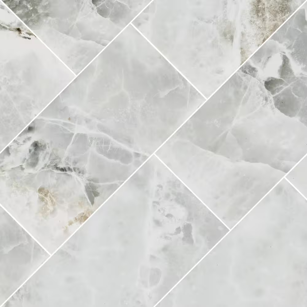 Hornbill Gray 16x32 Polished Porcelain Onyx Look Floor and Wall Tile, NHDHORN1632P, 14.2sf, 4 pcs, 9.9mm, 56 lbs, FINAL PRICE: $1.49/sf, $21.16/box + Tax