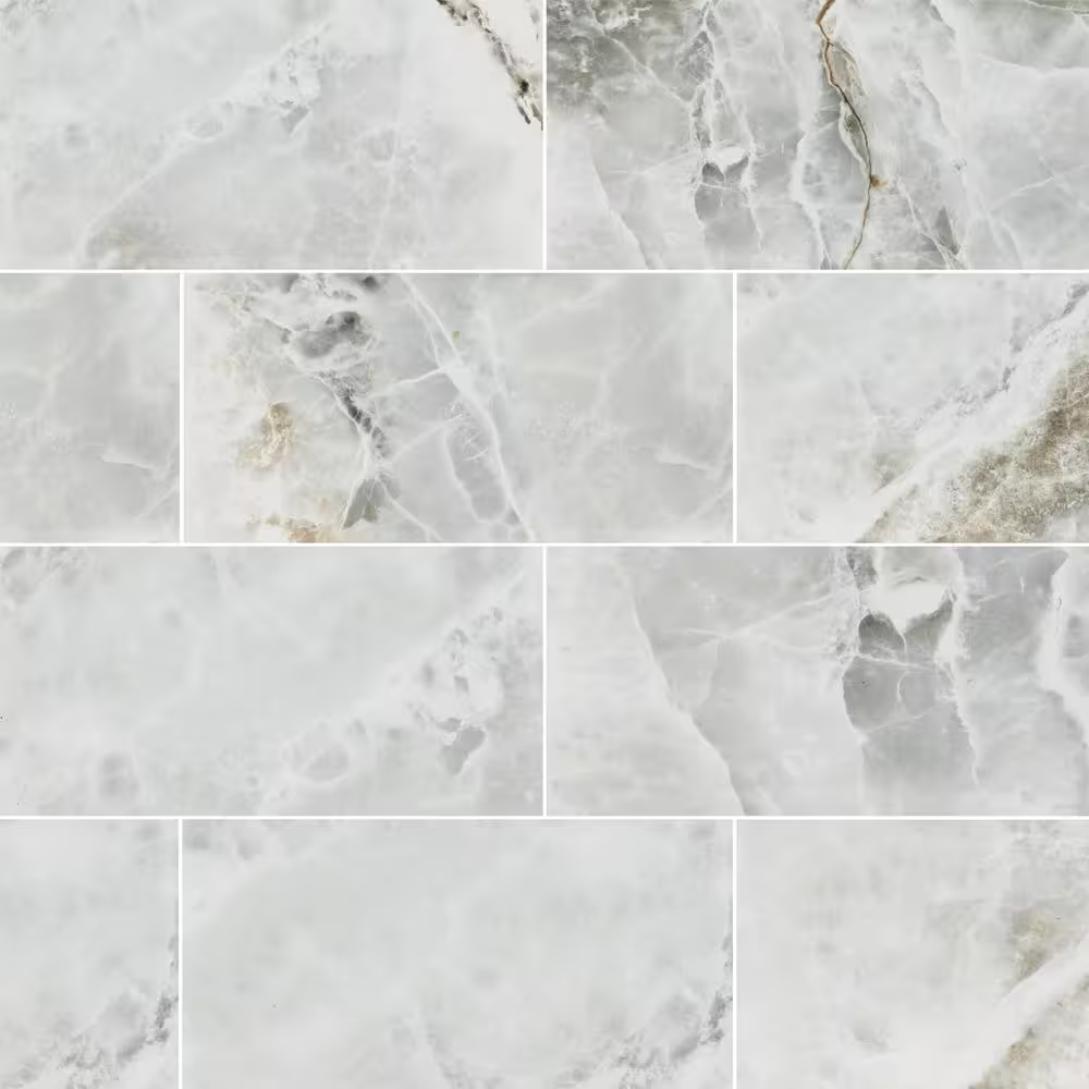 Hornbill Gray 16x32 Polished Porcelain Onyx Look Floor and Wall Tile, NHDHORN1632P, 14.2sf, 4 pcs, 9.9mm, 56 lbs, FINAL PRICE: $1.49/sf, $21.16/box + Tax