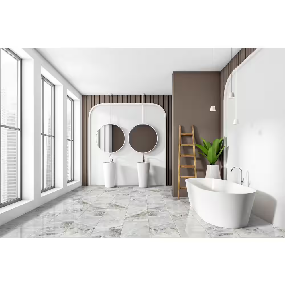 Hornbill Gray 16x32 Polished Porcelain Onyx Look Floor and Wall Tile, NHDHORN1632P, 14.2sf, 4 pcs, 9.9mm, 56 lbs, FINAL PRICE: $1.49/sf, $21.16/box + Tax