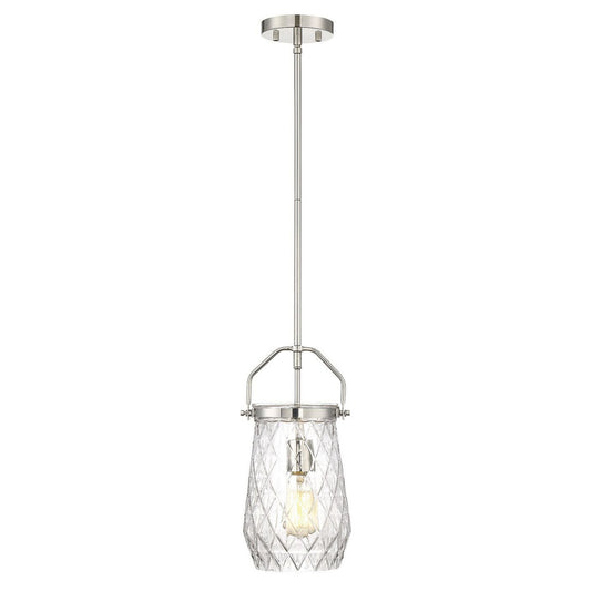 ST. CLARE 1 Light MINI PENDANT *LQ*, 7-9281-1-109, MSRP: $118.00, WHOLESALE: $59.00, Loc: RUG-2, Final: $21.00, Clearance!