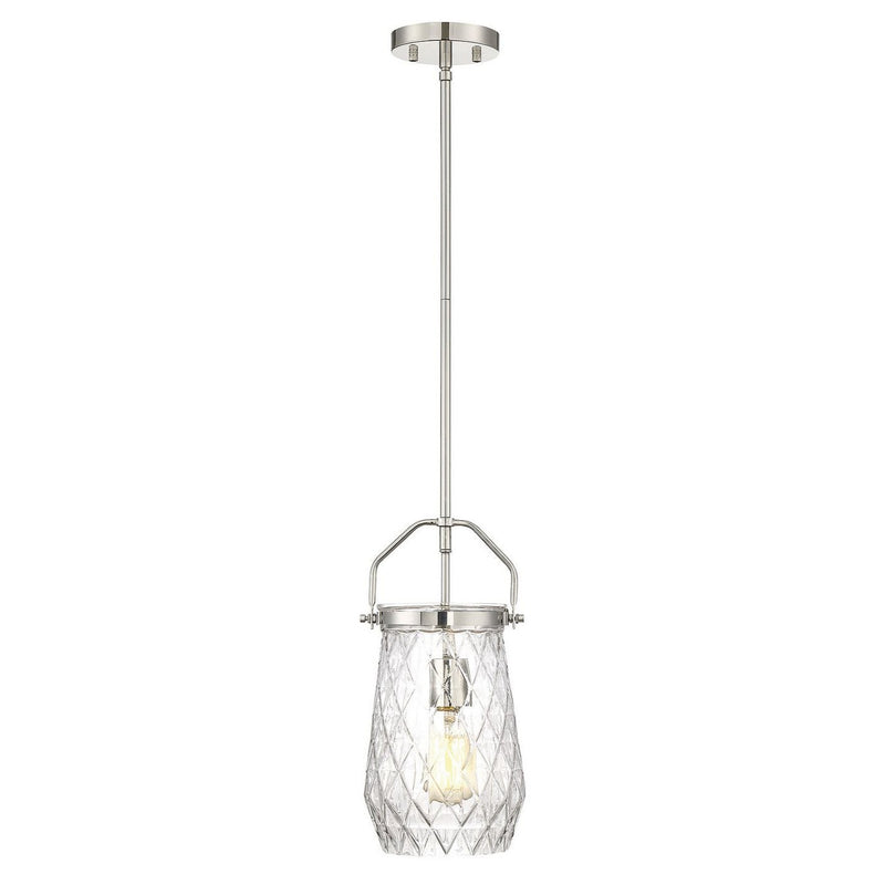 ST. CLARE 1 Light MINI PENDANT *LQ*, 7-9281-1-109, MSRP: $118.00, WHOLESALE: $59.00, Loc: RUG-2, Final: $21.00, Clearance!