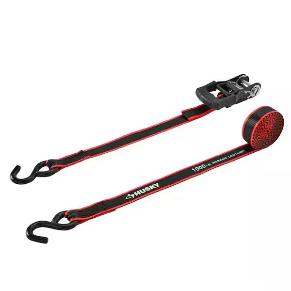 Husky 16 ft. 1.25 in. Ratchet Straps with S-Hook (Tie-Down), FINAL PRICE: $7.50 + Tax