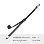 Husky 15 ft. x 1 in. Ratchet Strap with S-Hook (Tie-Down)
