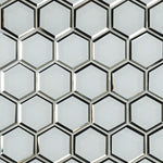Ice Beveled 3 in. Hexagon 11x12 Glass Mesh-Mounted Mosaic, 8.9sf, 10 pcs, 32 lbs, FINAL PRICE: $9.99/pc, $99.90/box + Tax