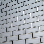Ice Bevel Subway 12x12 Glossy Glass Mesh-Mounted Mosaic, SMOT-GLSST-ICEBE8MM, 9.6sf, 10 pcs, 35 lbs, FINAL PRICE: $5.99/pc, $59.90/box + Tax