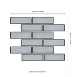 Ice Bevel Subway 12x12 Glossy Glass Mesh-Mounted Mosaic, SMOT-GLSST-ICEBE8MM, 9.6sf, 10 pcs, 35 lbs, FINAL PRICE: $5.99/pc, $59.90/box + Tax