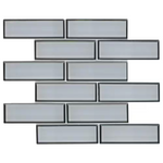 Ice Bevel Subway 12x12 Glossy Glass Mesh-Mounted Mosaic, SMOT-GLSST-ICEBE8MM, 9.6sf, 10 pcs, 35 lbs, FINAL PRICE: $5.99/pc, $59.90/box + Tax