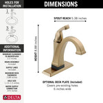 Delta Dryden Touch2O Bathroom Faucet with Touchless Technology in Polished Nickel