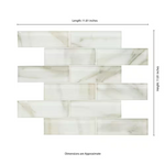 **PER PC** Ivory Amber Beveled 12x12 Glossy Glass Subway Mosaic, Retail: $19.60/pc, 10 sf/bx, 10pcs/bx, 35 lbs/bx, FINAL PRICE: $9.99/sf, $99.90/ Box + TAX