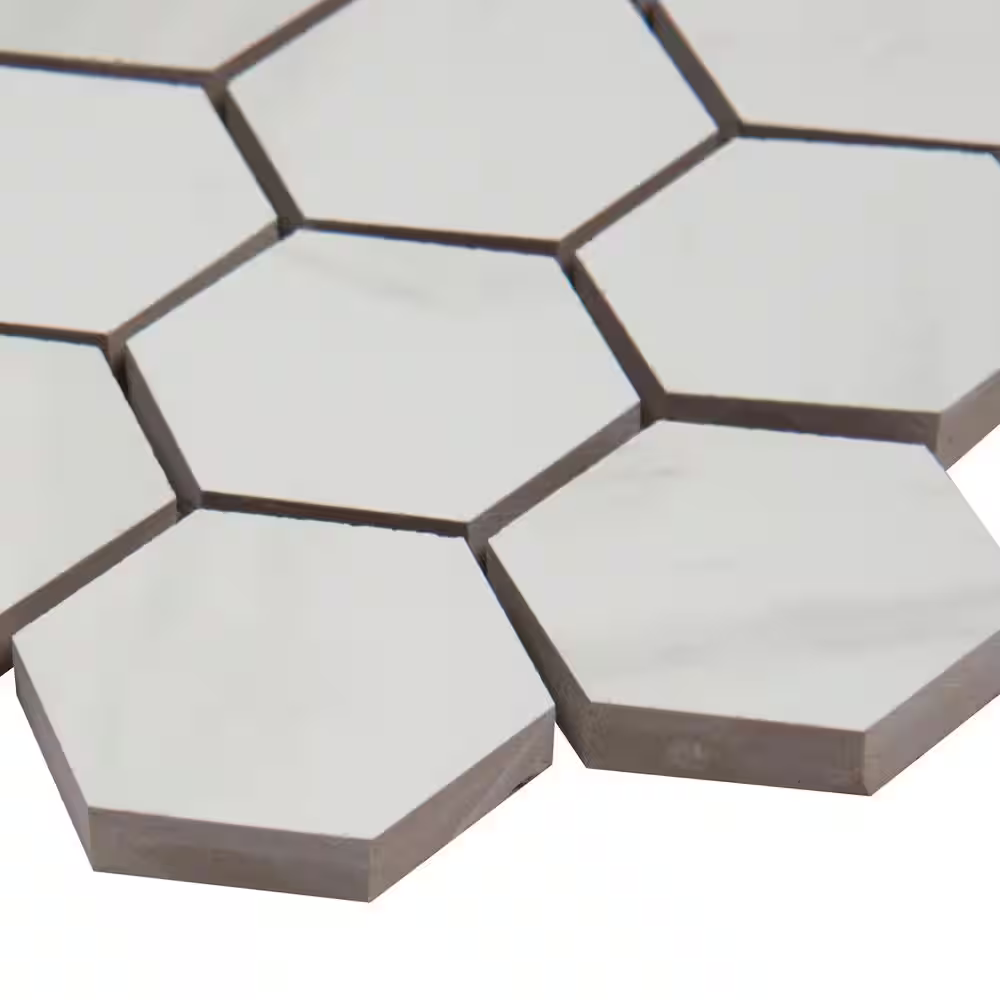 **PER PCS** Kolasus White Hexagon Matte 2x2 Hex Mosaic 12x12 Mosaic, NHDKOLWHI2X2HEX, 9.9mm, 8pcs, 34.4 lbs, 8sf, Retail: $12.97/pc, FINAL PRICE: $5.99/pc + Tax